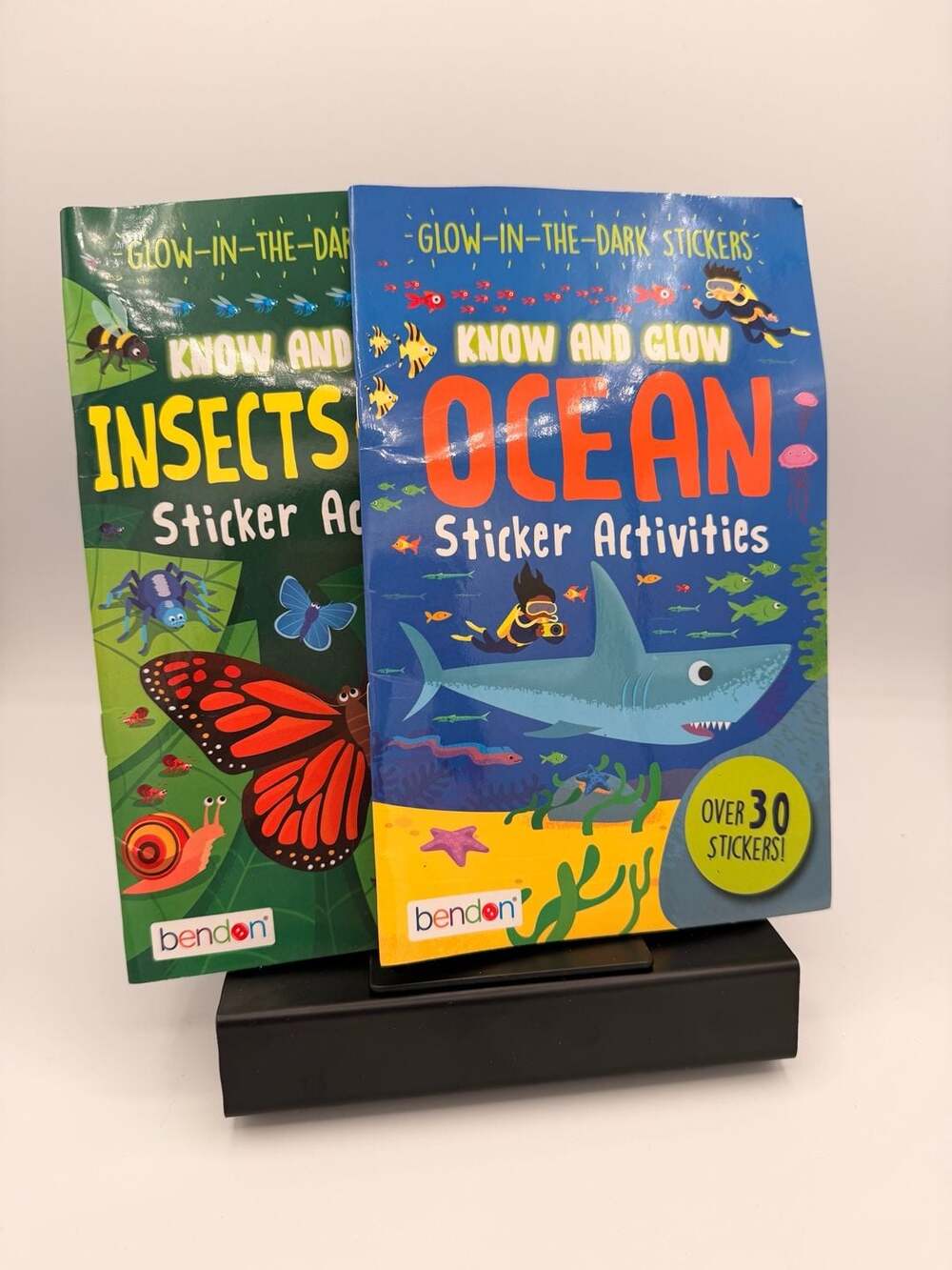 Bendon Know and Glow Sticker Activity Books - Insects and Ocean (Set of 2)